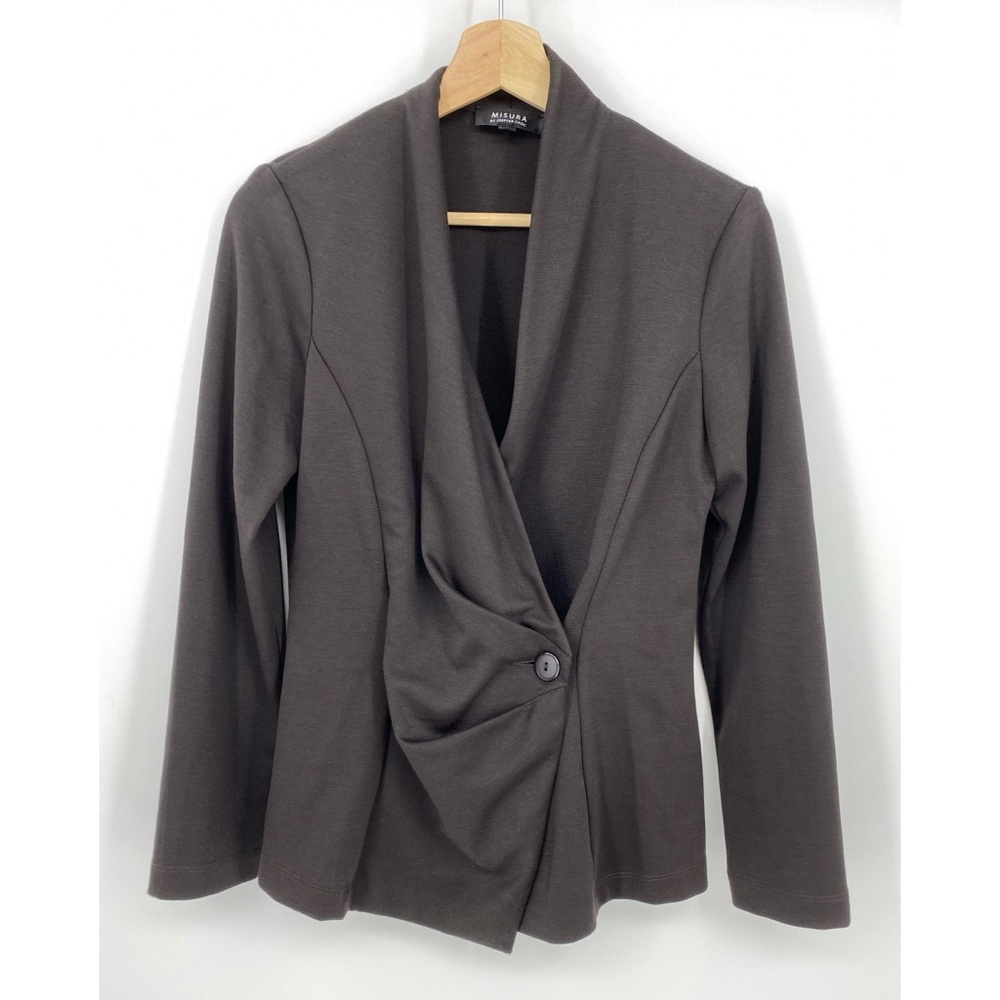 Misura Dark Brown Long Sleeve Stretch Blazer